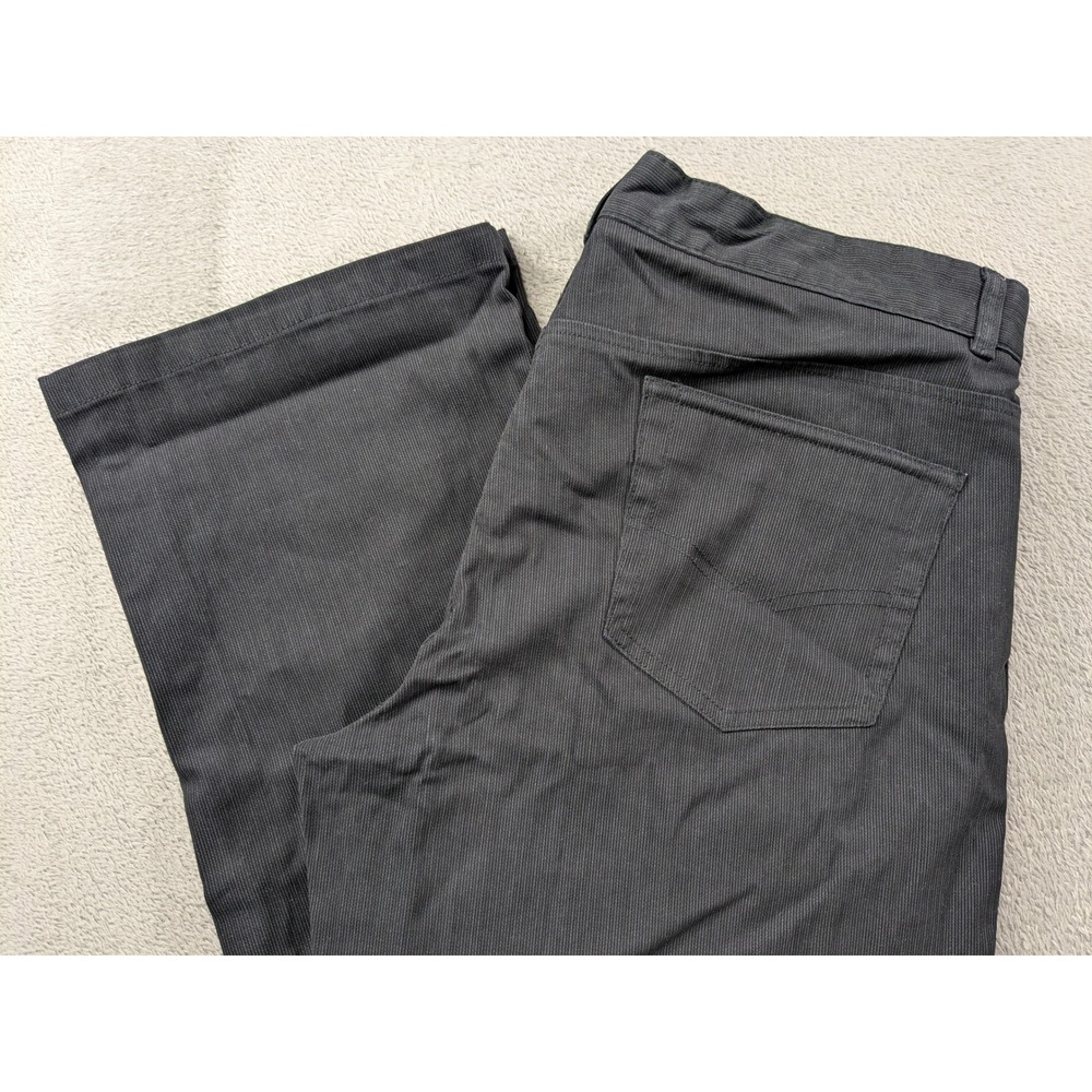 Britches Men Black Fine Wale Corduroy Stretch Pants 38x30 Straight Leg 38W 28.5L